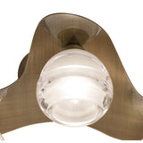 Loop 3 Light Flush Ceiling Light - Antique Brass
