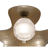 Loop 5 Light Flush Ceiling Light - Antique Brass