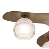 Loop 5 Light Flush Ceiling Light - Antique Brass
