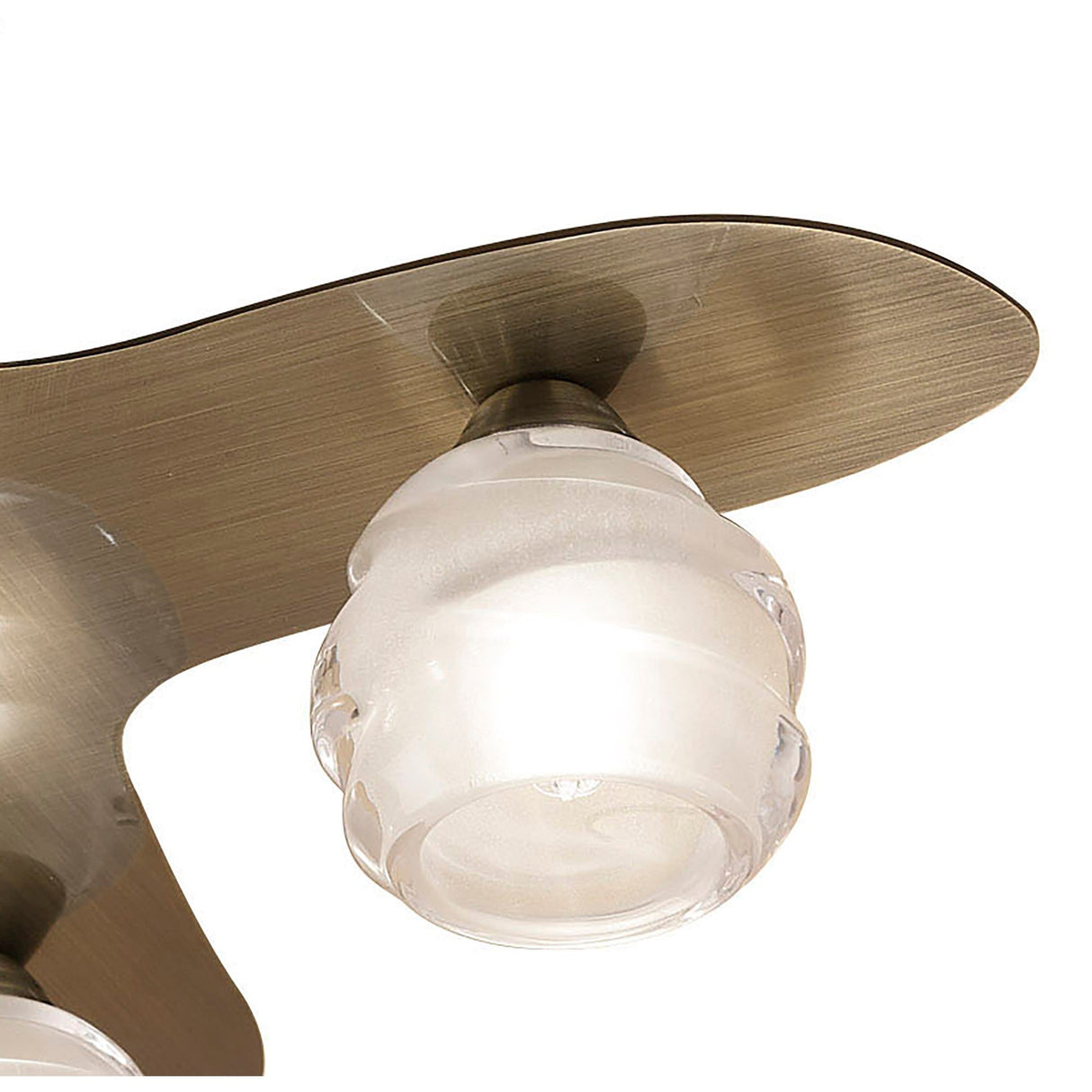 Loop 5 Light Flush Ceiling Light - Antique Brass