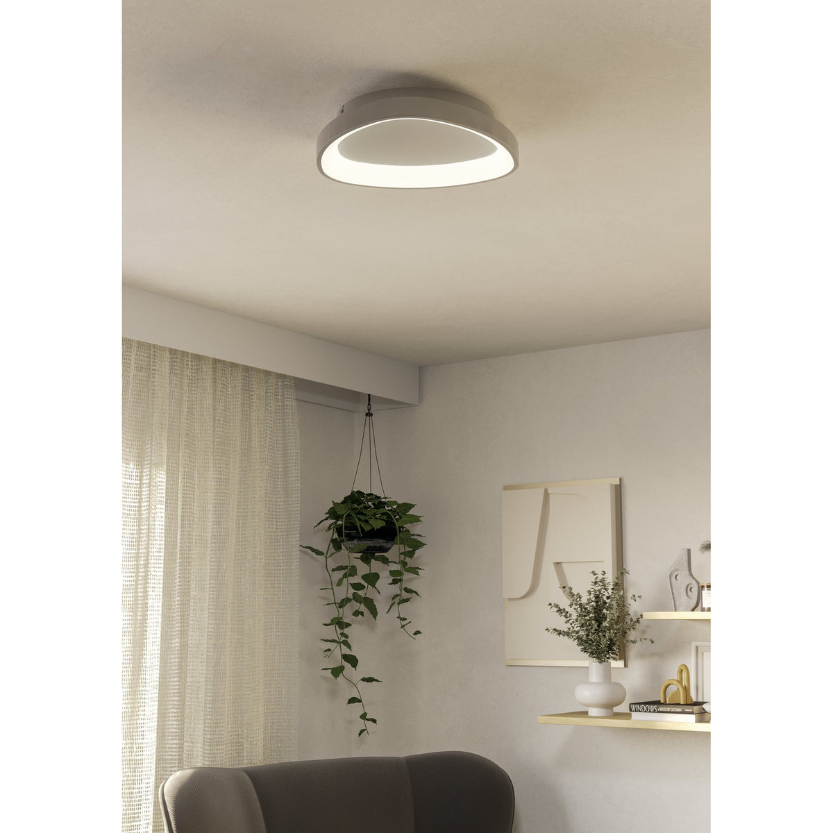 Loretello LED Flush Ceiling Light 35cm 901583 - White
