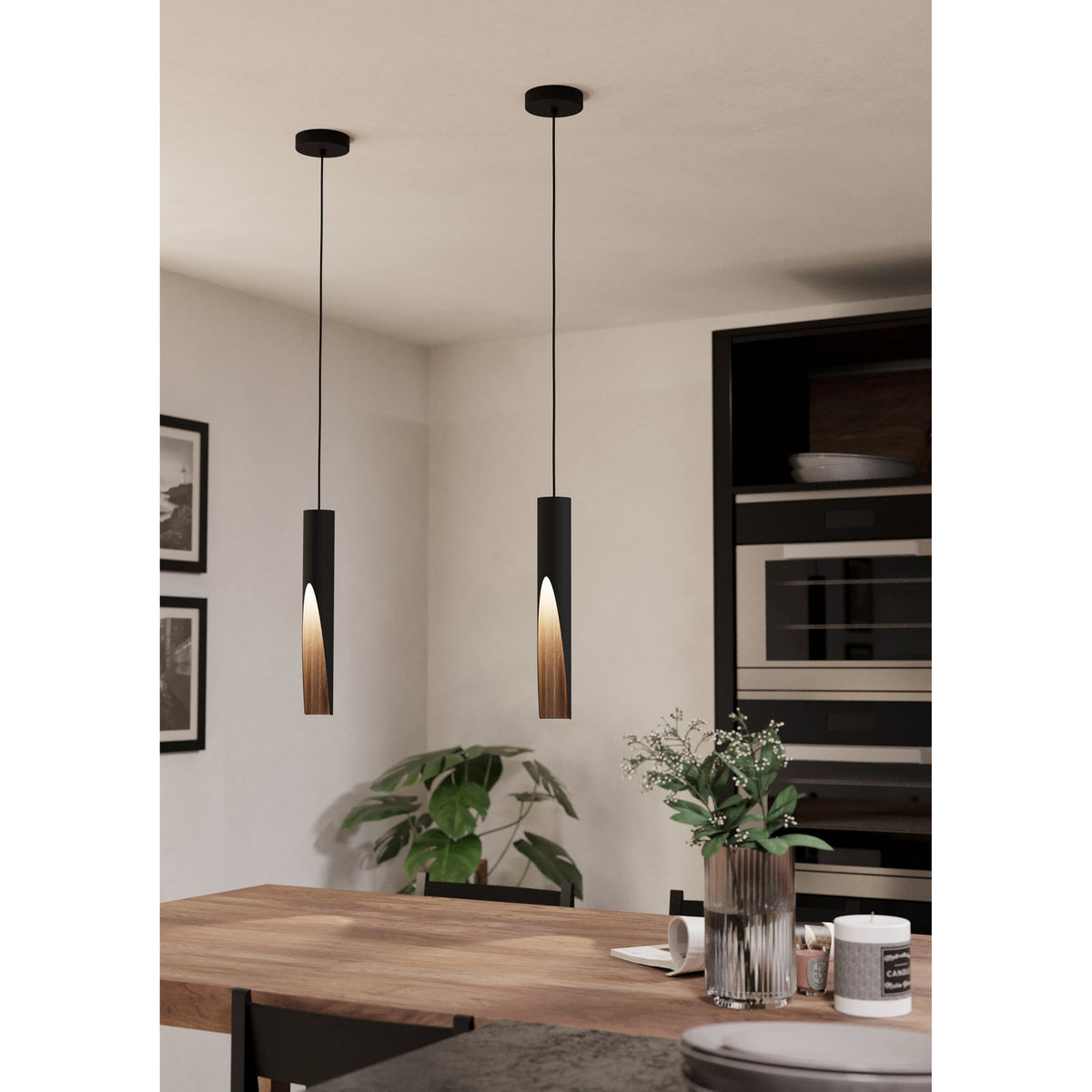 Losessa Pendant Light - Black & Brown