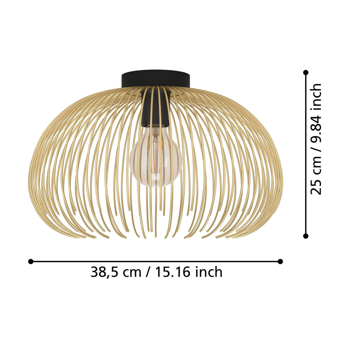 Losmora Ceiling Light - Black & Gold