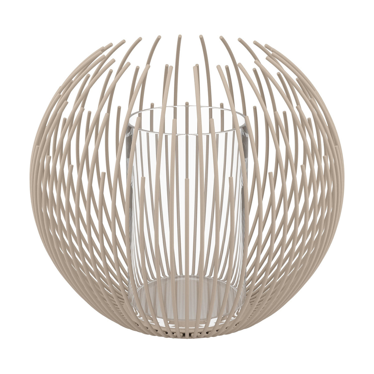 Losmora Metal Hurricane Lantern - Clear
