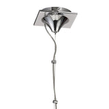 Louise 88cm 6 Light Crystal Chandelier - Chrome With White Shades