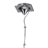 Louise 74cm 5 Light Crystal Chandelier - Chrome With White Shades