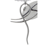 Louise Right 2 Light Crystal Wall Light - Chrome With White Shade