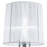 Louise 1 Light Crystal Wall Light -  Chrome With White Shade