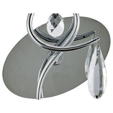 Louise 1 Light Crystal Wall Light -  Chrome With White Shade