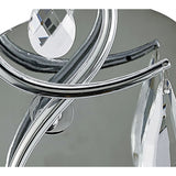 Louise 1 Light Crystal Wall Light -  Chrome With White Shade