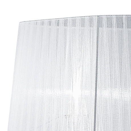 Louise Oval Organza Lampshade - White, 54/60cm x 26cm