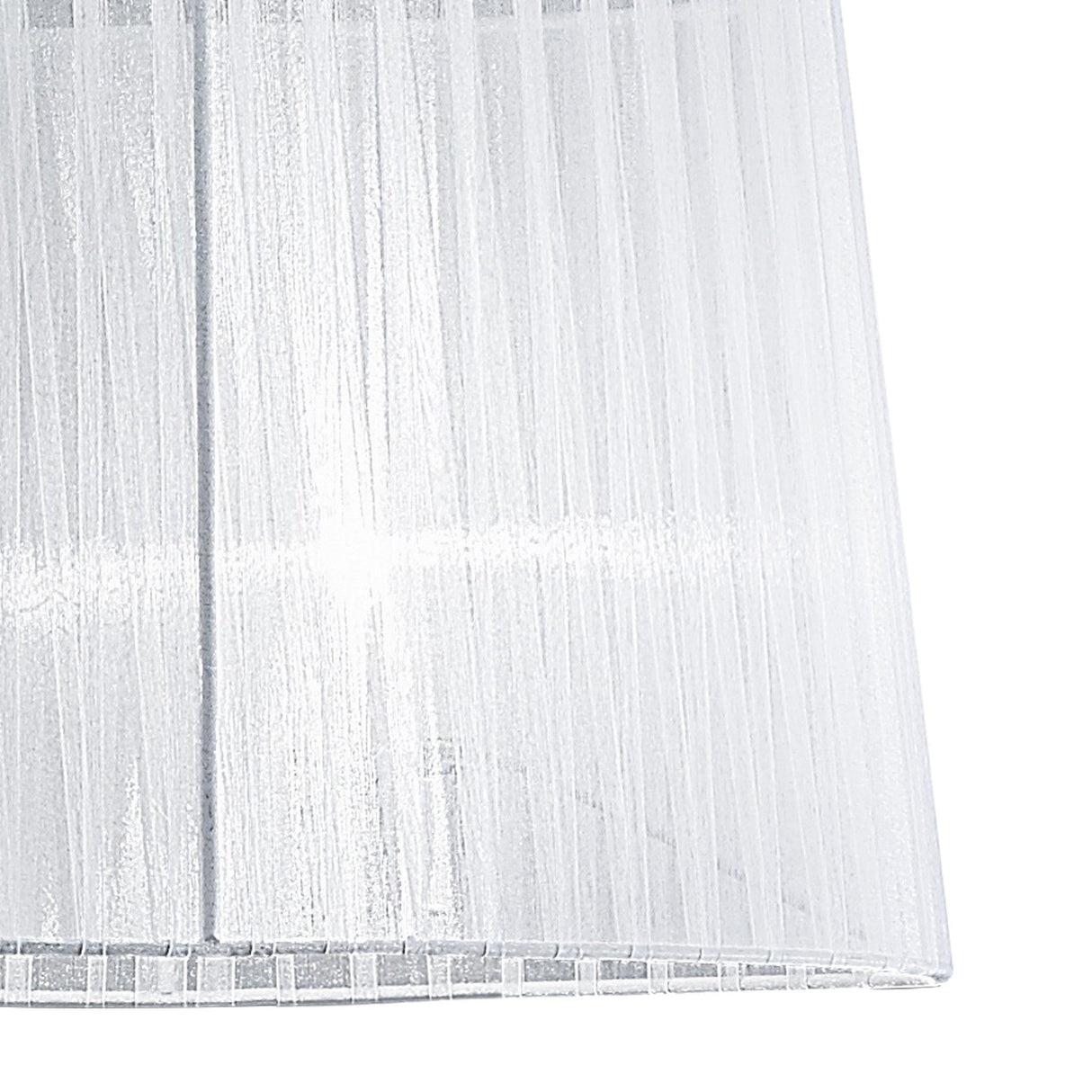 Louise Oval Organza Lampshade - White, 54/60cm x 26cm