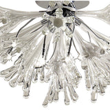 Love Small 9 Light Glass Semi-Flush Ceiling Light - White
