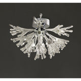 Love Small 9 Light Glass Semi-Flush Ceiling Light - White