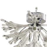 Love Large 9 Light Glass Semi-Flush Ceiling Light - White