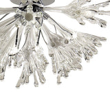 Love Large 9 Light Glass Semi-Flush Ceiling Light - White