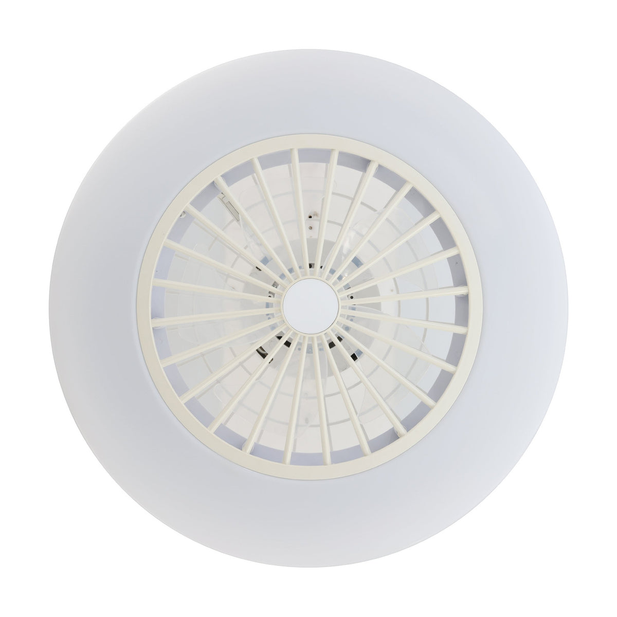 Lovisca Ceiling Fan with Light - White & Silver
