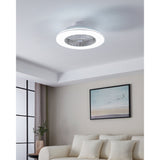 Lovisca Ceiling Fan with Light - White & Silver