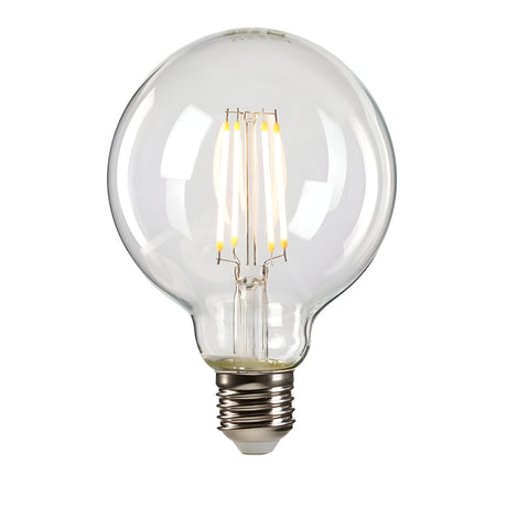 Large Clear Globe LED E27 Lamp - Clear Glass