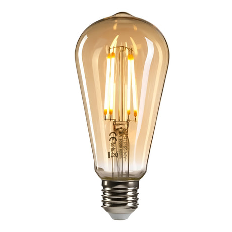 Edison LED E27 Lamp - Amber Glass