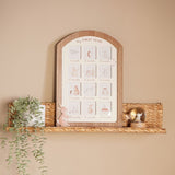 Arched Bunny First Year Wooden Photo Frame - Natural & Cream