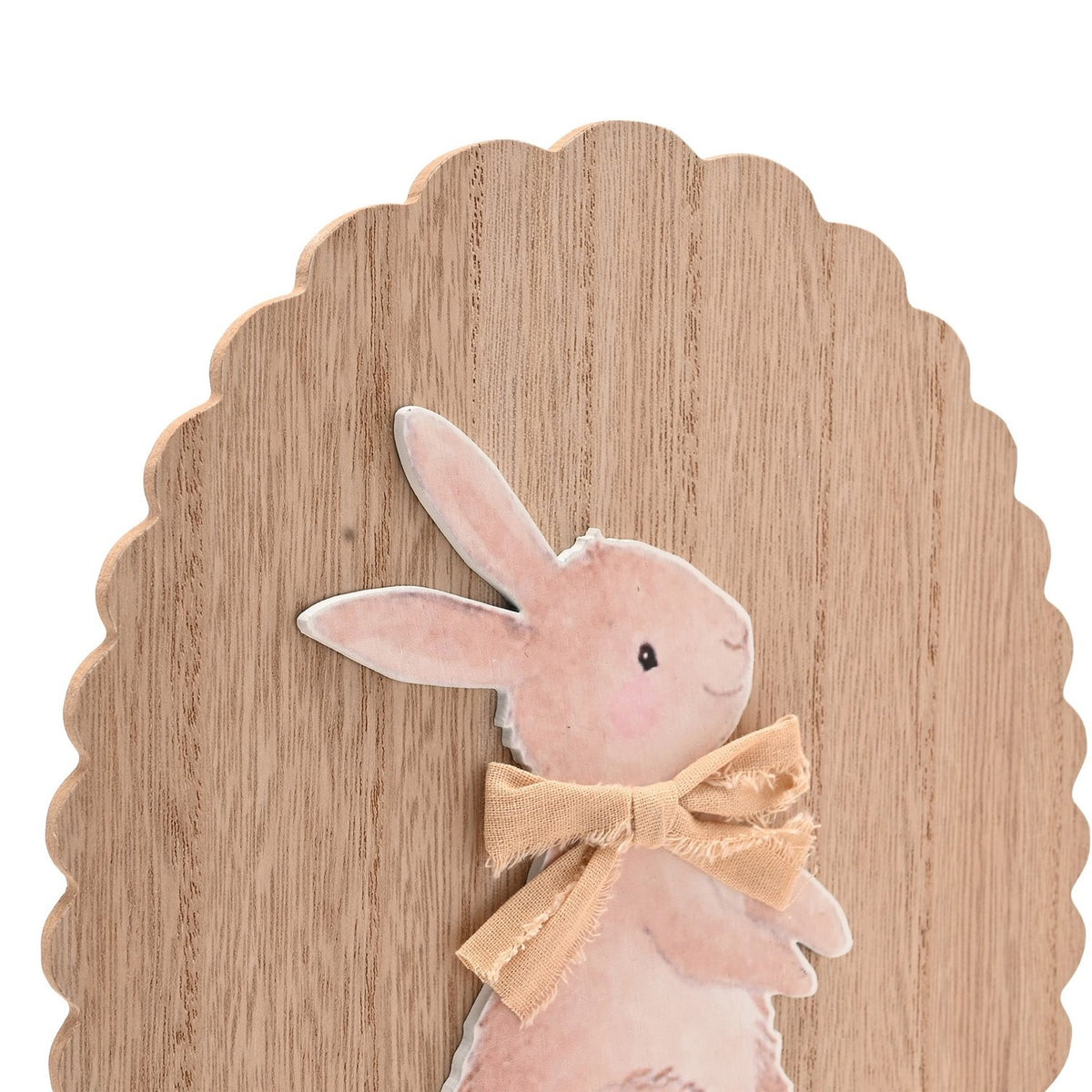 Set of 2 Bunny & Elephant Wooden Wall Art - Brown & White