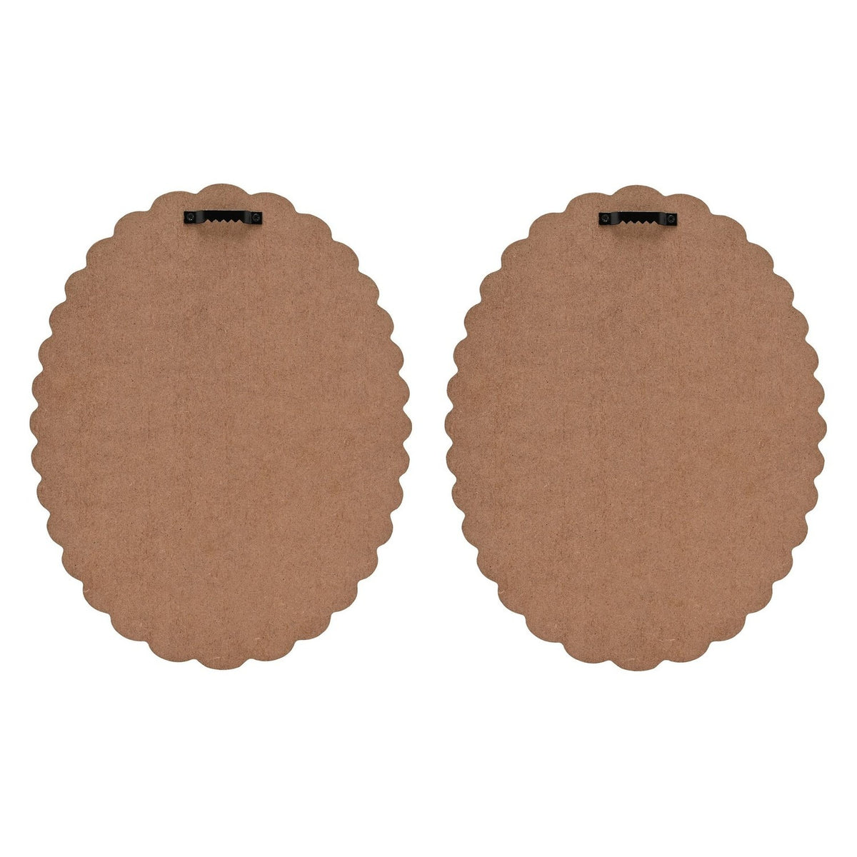 Set of 2 Bunny & Elephant Wooden Wall Art - Brown & White