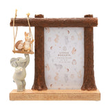 Elephant and Swing Resin Photo Frame 6 x 4in - Brown & Beige