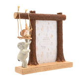 Elephant and Swing Resin Photo Frame 6 x 4in - Brown & Beige