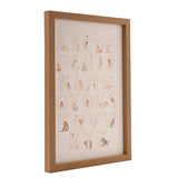 Set of 2 Animal Learning Wooden Wall Art A3 - Cream & Natural