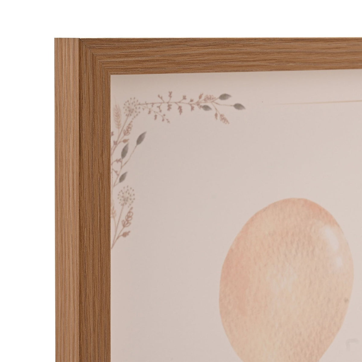 Animal Hot Air Balloon Wooden Wall Art A3 - Cream & Natural