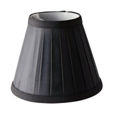 Clip Shades Pleated Black Candle Shade - Black 