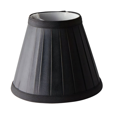 Clip Shades Pleated Black Candle Shade - Black 