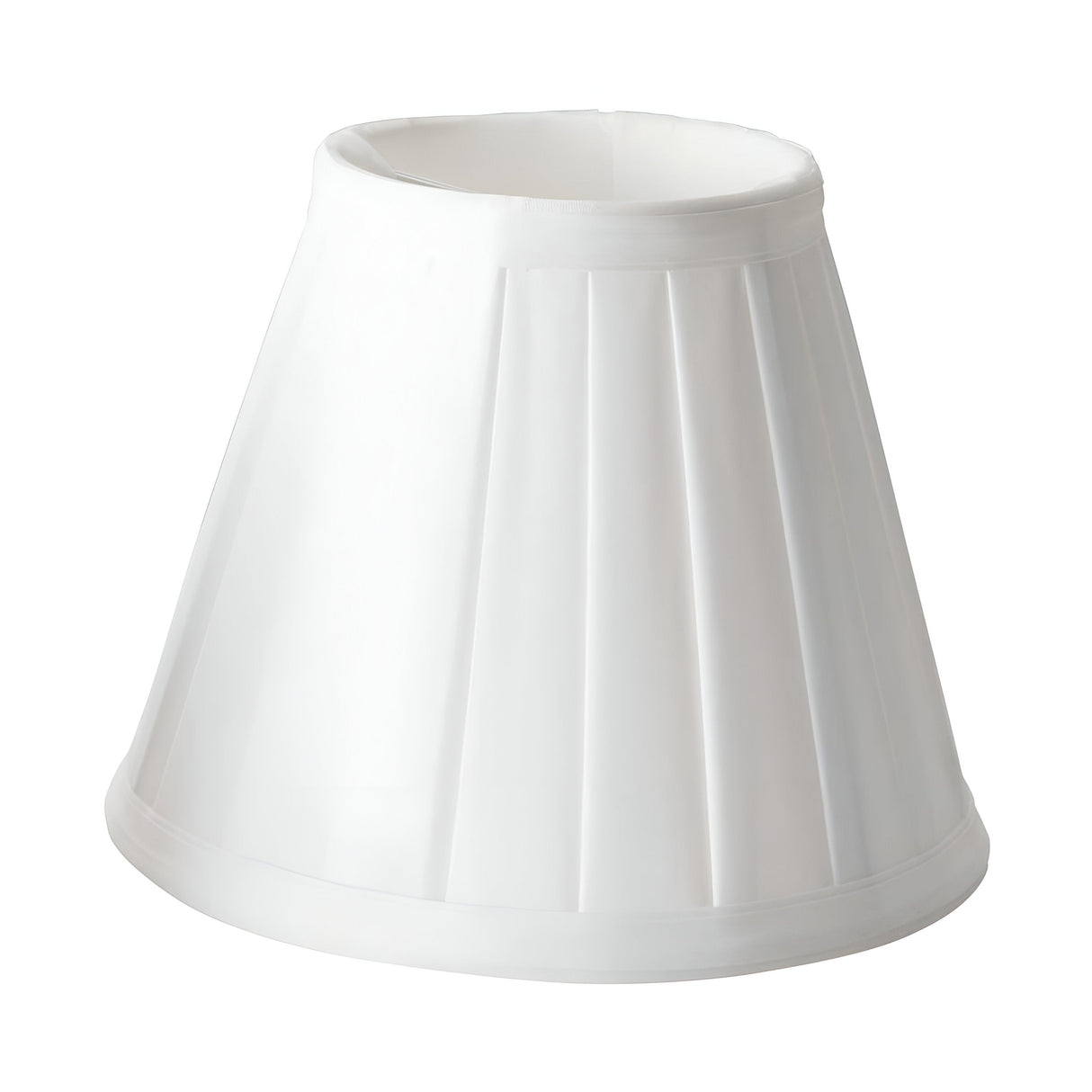 Clip Shades Pleated White Candle Shade - White