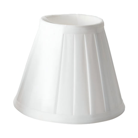 Clip Shades Pleated White Candle Shade - White