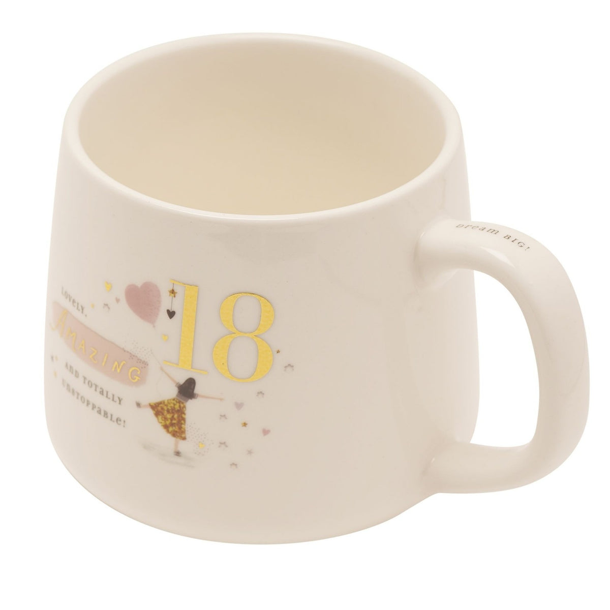 18th Birthday Totally Unstoppable Stoneware Mug - Cream