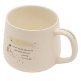 Auntie Garden Illustration Stoneware Mug - White & Grey