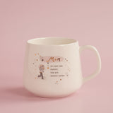 Mum Deeply Loved Gold Heart and Star Stoneware Mug - Cream
