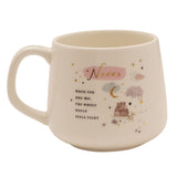Nanna Bear and Moon Illustrated Stoneware Mug 350ml - Cream