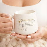 Shine Bright Star Stoneware Mug with Handle Message - Cream