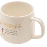 Shine Bright Star Stoneware Mug with Handle Message - Cream