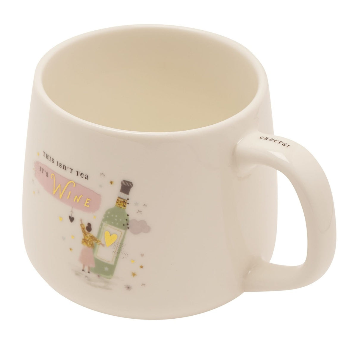 This Isn't Tea It's Wine Stoneware Mug 350ml - White & Gold