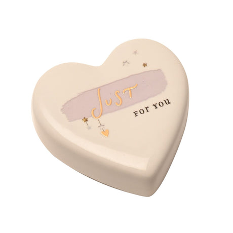 Little Hug Ceramic Heart Token in Match Keepsake Box - White