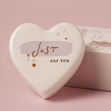 Little Hug Ceramic Heart Token in Match Keepsake Box - White