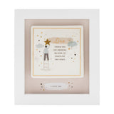 Dad Reach for The Stars Wooden Boxed Wall Plaque - White