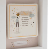 Dad Reach for The Stars Wooden Boxed Wall Plaque - White