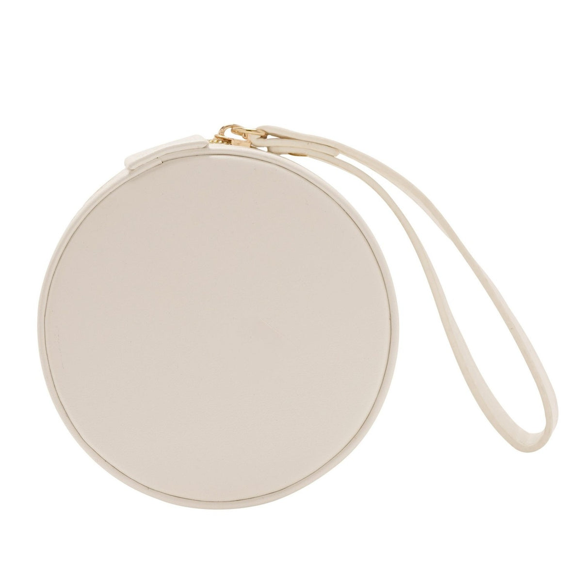 Mummy's Round MDF Jewellery Box with Mirror - White & Pink