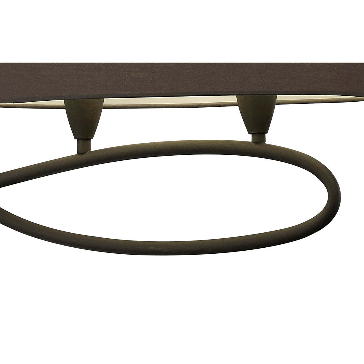 Lua Linear 2 Arm 4 Light Chandelier - Ash Grey With Ash Grey Shades