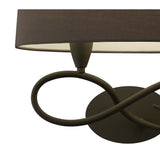 Lua 2 Light Wall Light - Ash Grey With Ash Grey Shade