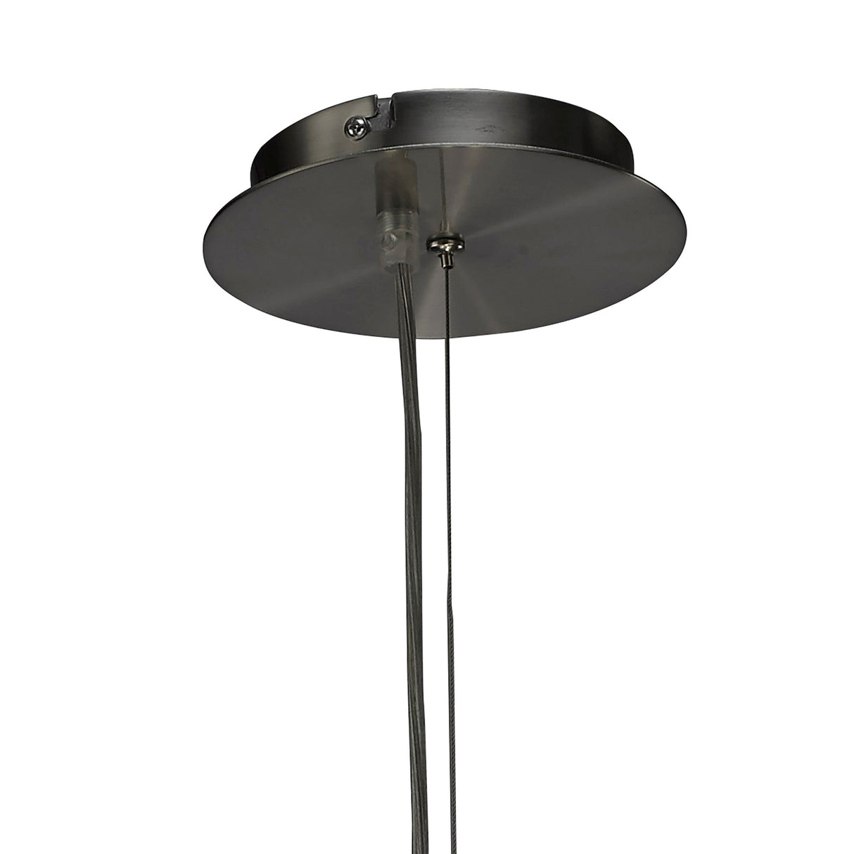 Lua 3 Light Pendant Light – Satin Nickel With White Shade